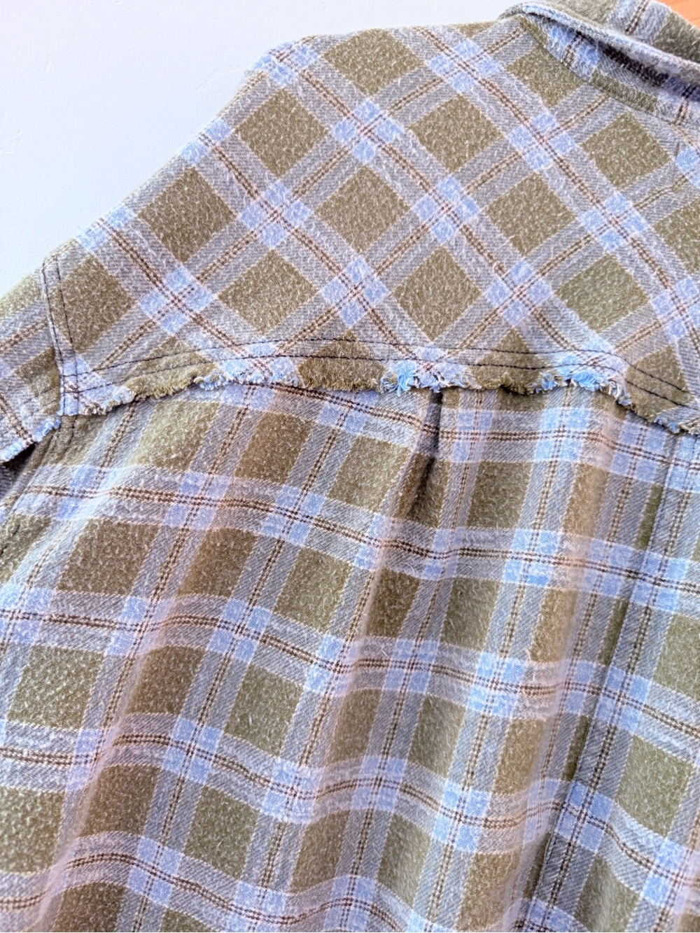 BDG Andy Flannel Distressed Button-Down Shirt - Picture 7 of 7